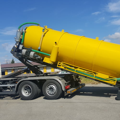 Hakowiec asenizacyjny, zmiana kontenera