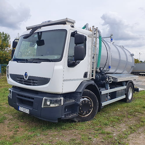 Pojazd asenizacyjny renault - budowa